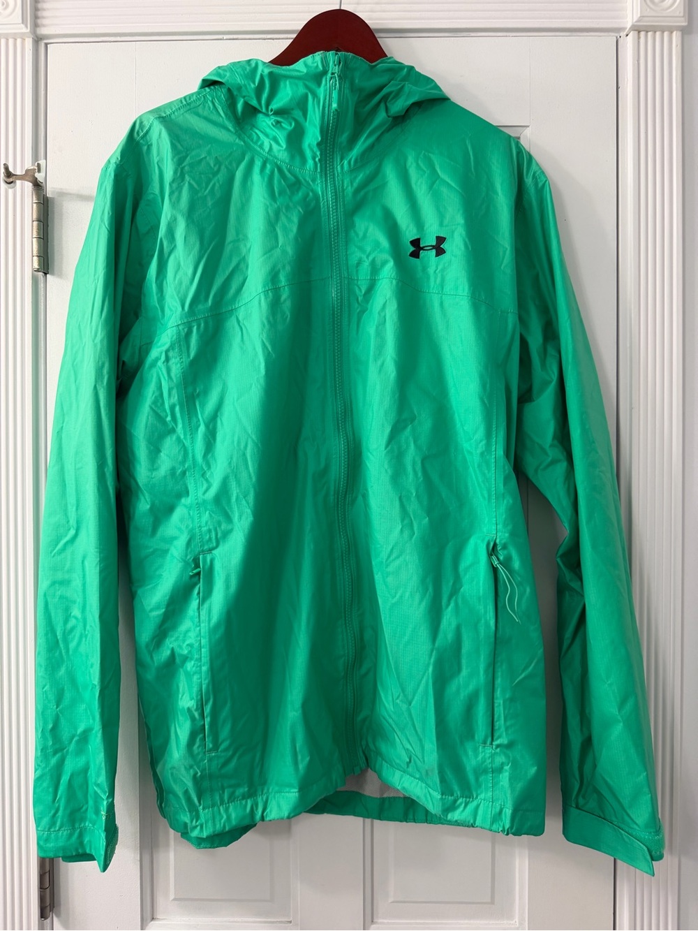 Under Armour Green Hooded Windbreaker Jacket